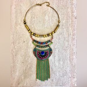 Buena Onda - Nayarit one of a kind handmade brass beaded necklace.